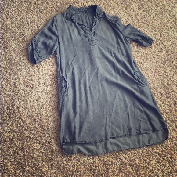 Gray jean pocket dress - Picture 1 of 4